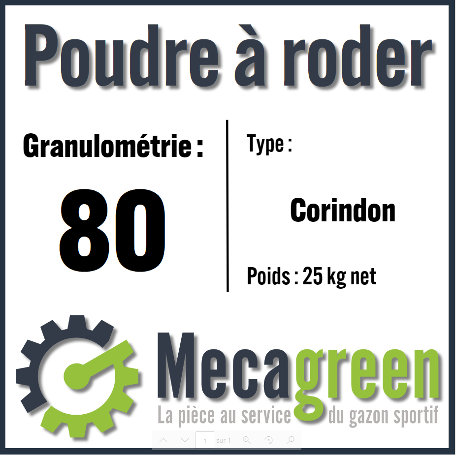 MG-Poudre de Corindon grain 80